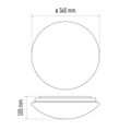 LED prisad. svietidlo Cori s pohyb. senz.,kr. 18W n.b., IP44