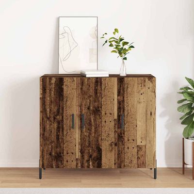 vidaXL Servírovacia skriňa Staré drevo 90 x 34 x 80 cm