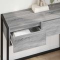 vidaXL Koncový stôl Sivý Sonoma 100 x 36 x 75 cm Kompozitné drevo