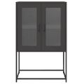 vidaXL Highboard Black 68x39x107 cm Oceľ