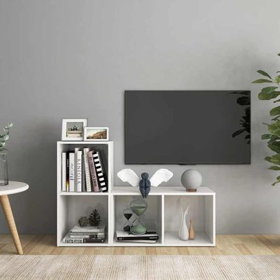 vidaXL TV skrinky 2 ks, lesklé biele 72x35x36,5 cm, kompozitné drevo