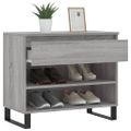 vidaXL Botník sivý dub sonoma 70x36x60 cm spracované drevo