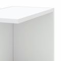 vidaXL Nástenná rohová polica biela 36,5x36,5x140 cm kompozitné drevo