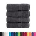 vidaXL Prémiové uteráky pre hostí SOLUND 4 ks antracitové 30x50 cm 600 g/m²