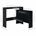 vidaXL Barový stôl s 2 vrchnými doskami čierny 130x40x120 cm