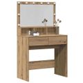 vidaXL Toaletný stolík Remeselný dub 80 x 41 x 134,5 cm