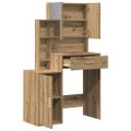 vidaXL Toaletný stolík Remeselný dub 80 x 35 x 132 cm Kompozitné drevo