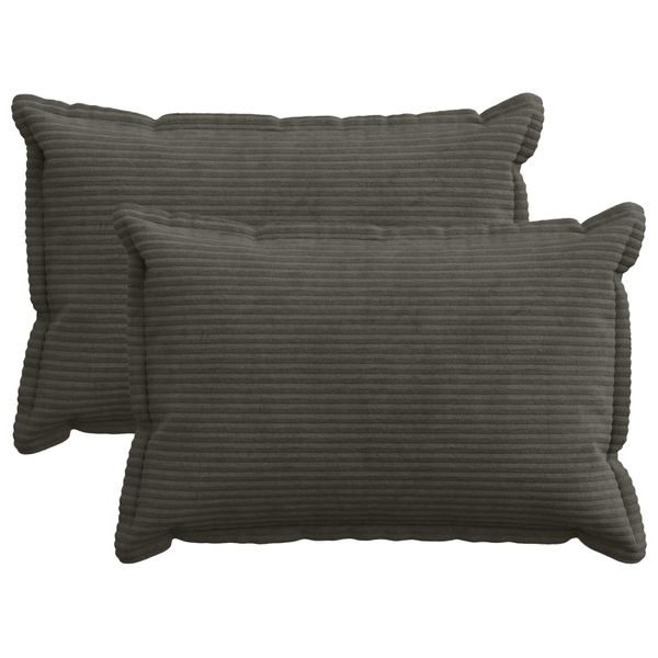 vidaXL Poťah na podložku 2 ks HOUTEN Antracitová 40 x 60 cm manšestr