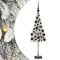 vidaXL Vianočný stromček s 150 LED-i Biela 120 cm PE a oceľ