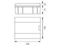 Rozvodnica SRp-8/B (N+PE) IP40 plastová 1x8 pod omietku / bielé dvere