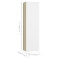 vidaXL TV skrinky 4 ks biela a dub sonoma 30,5x30x110cm drevotrieska