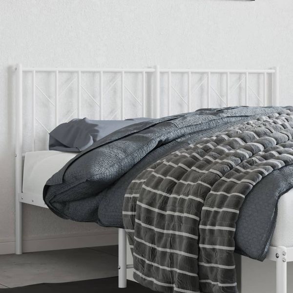 vidaXL Kovové náhradné čelo postele, biele 150cm