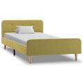 vidaXL Posteľný rám, zelený, látka 100x200 cm