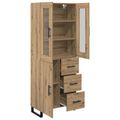 vidaXL Highboard 2 ks Remeselný dub 69,5 x 34 x 180 cm