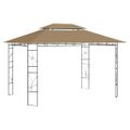 vidaXL Altánok 4x3x2,7 m sivohnedý 160 g/m²