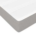 vidaXL Matrac s taštičkovými pružinami stredná tvrdosť bledosivý 100x200x20 cm látka