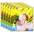 vidaXL Fotorámiky na stenu alebo stôl 5 ks zlaté 20x20 cm MDF