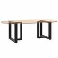vidaXL Nohy konferenčného stolíka v tvare T, 2 ks, čierne, 50x25x(42-43) cm, oceľové