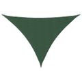 vidaXL Tieniaca plachta, oxford, trojuholníková 3x3x4,24 m tmavozelená