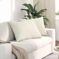 vidaXL Vankúše na pohovku 2 pcs Krémová 70 x 50 cm Kordúrová tkanina