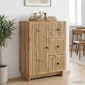 vidaXL Servírovacia skriňa Dub artisan 66 x 34,5 x 90 cm