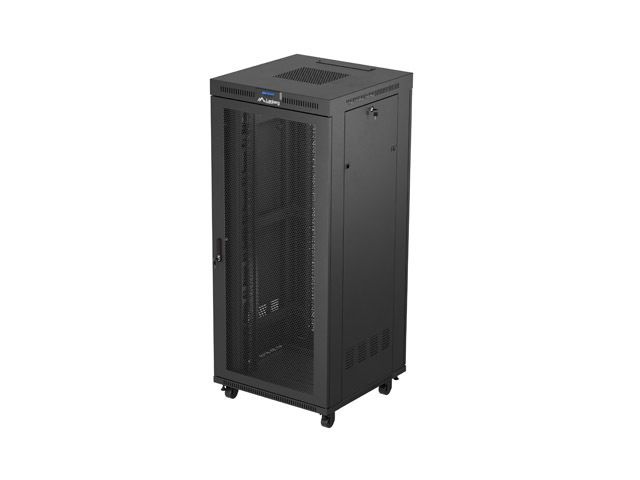 19'' Voľne stojúca racková skriňa 37U 800X800 čierna lcd perforované dvierka lanberg (ploché balenie)