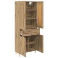 vidaXL Highboard Remeselný dub 69,5 x 34 x 180 cm Kompozitné drevo