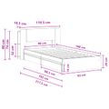 vidaXL Rám postele so skladom Dymový dub 90 x 190 cm Kompozitné drevo