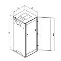 Stojanový rozvaděč 37U (š)800x(h)1000 Rozvadec, stojanový, 19", 37U, 800x1000, typ RMA, nosnost 400kg, RAL7035, šedý