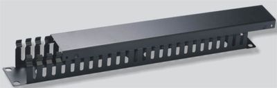 Vyvaz.panel 19''1U kov Lišta Priechodný čierny 45mm hl