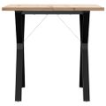 vidaXL Jedálenský stolík v tvare Y 80x80x75,5 cm borovica a oceľ