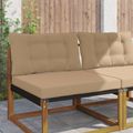vidaXL Vankúš na vonkajšiu pohovku Polyester Sivohnedá 80 x 68,5 cm
