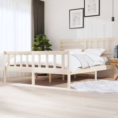 vidaXL Posteľný rám 180x200 cm Super King masívne drevo