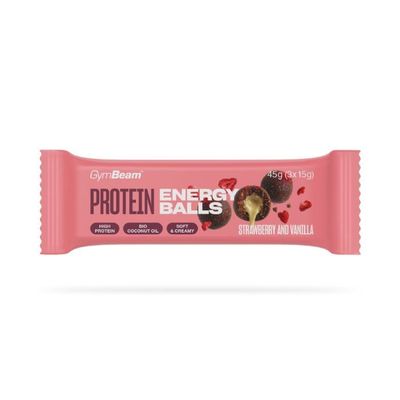 Protein energy balls - Gymbeam, jahoda vanilka, 45 g