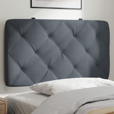 vidaXL Vankúš na čelo postele tmavosivý 90 cm zamat