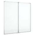 vidaXL Magnetická biela tabuľa skladacia 100x100x1,7 cm hliník