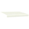 vidaXL Elektrická Retrakovateľná Markíza Krémová a biela 3,5 x 2,5 m