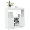 vidaXL Vysoká skrinka biela 92x33x100 cm kompozitné drevo