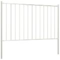 vidaXL Plotový panel Woerden so stĺpikmi oceľový 1,7x1,25 m biely