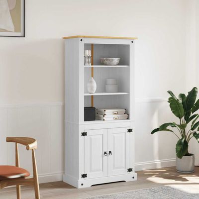 vidaXL Skrinka biela 80x40x170 cm mexická borovica Corona Range