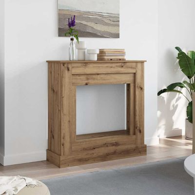 vidaXL Obloženie krbu dub artisan 90x30x90 cm kompozitné drevo