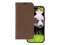 Puzdro s klopou pre mobilný telefón - kompatibilita s MagSafe - koža full-grain - dark tan - pre Apple iPhone 16 Plus