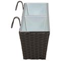 vidaXL Zábradlie 2 ks Čierna 80 x 17 x 17 cm Kov