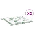 vidaXL Podložky na stoličku 2 ks vzor listov 50x50x3 cm látka