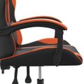 vidaXL Herná stolička čierna a oranžová umelá koža