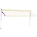 vidaXL Zaťahovacia markíza krémová 400x150 cm látka a oceľ