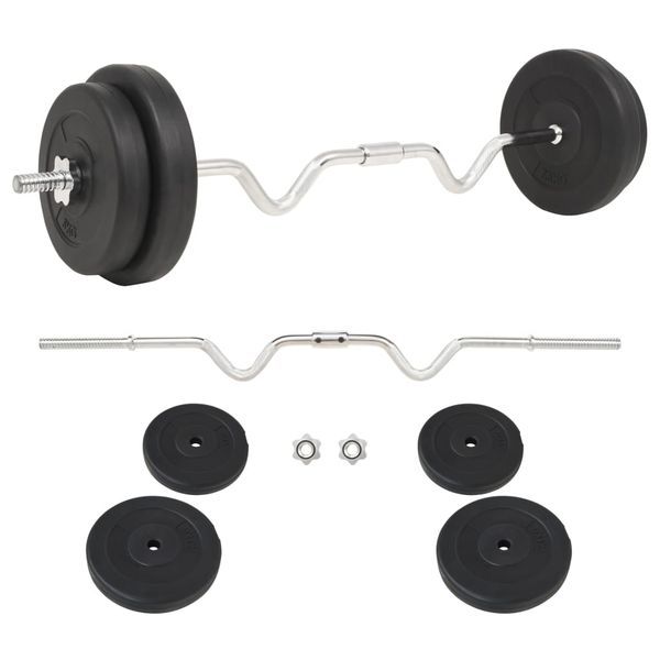 vidaXL Súprava barbell činiek, 30 kg