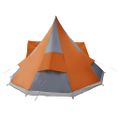 vidaXL Tipi stan so strechou Šedá a oranžová 510 x 690 x 330 cm taft