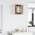 vidaXL Nástenný sklenený kabinet LUCCA Staré drevo 40 x 31 x 40 cm
