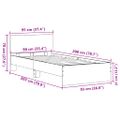 vidaXL Rám postele s čelom Dub artisan 90 x 200 cm Kompozitné drevo